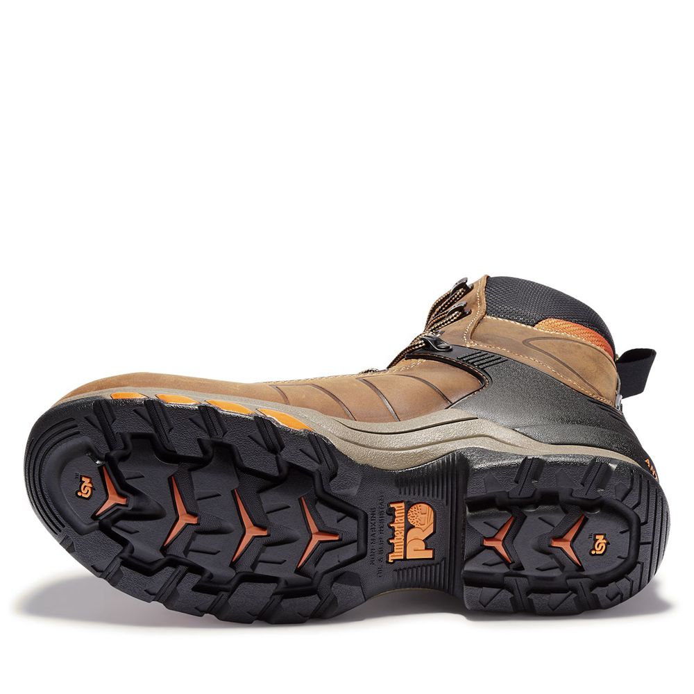 Timberland Μποτακια Εργασίας Ανδρικα Καφε/Μαυρα - Pro® Hypercharge 8\" Comp Toe - Greece 9140572-NC